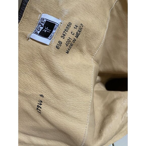 Frye Leather Harness Melissa Boots Women Sz 6.5 Brown Round Toe - Picture 12 of 13